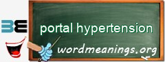 WordMeaning blackboard for portal hypertension